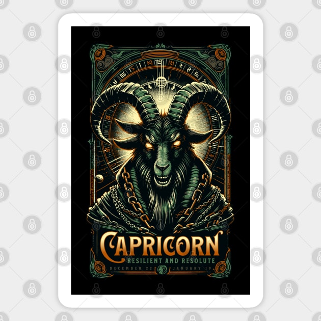 Dark Fantasy Capricorn Magnet by HolidayBug